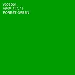 #009D01 - Forest Green Color Image